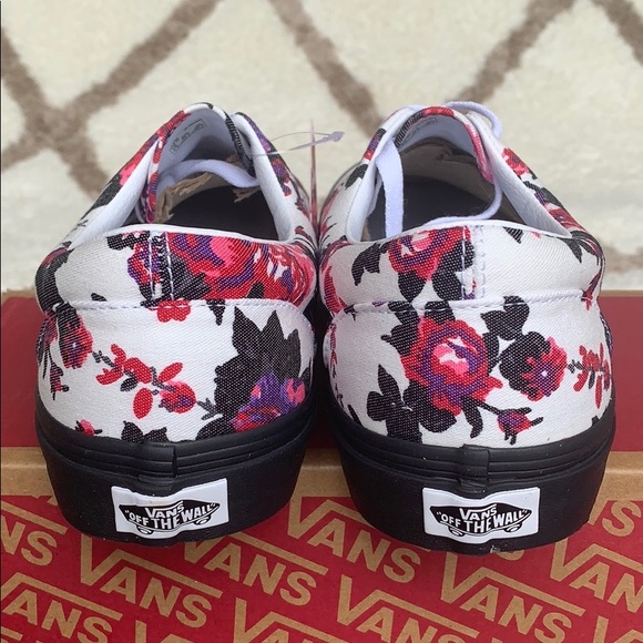 VANS ERA FLORALS BLACK/WHITE WMNS - Picture 9 of 16
